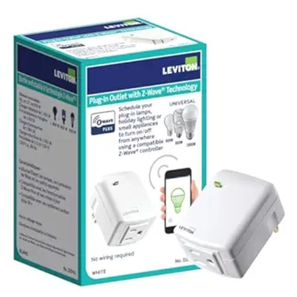 Leviton Decora Smart Plug-in Outlet Repeater/Range Extender, DZPA1-2BW - Picture 1 of 1